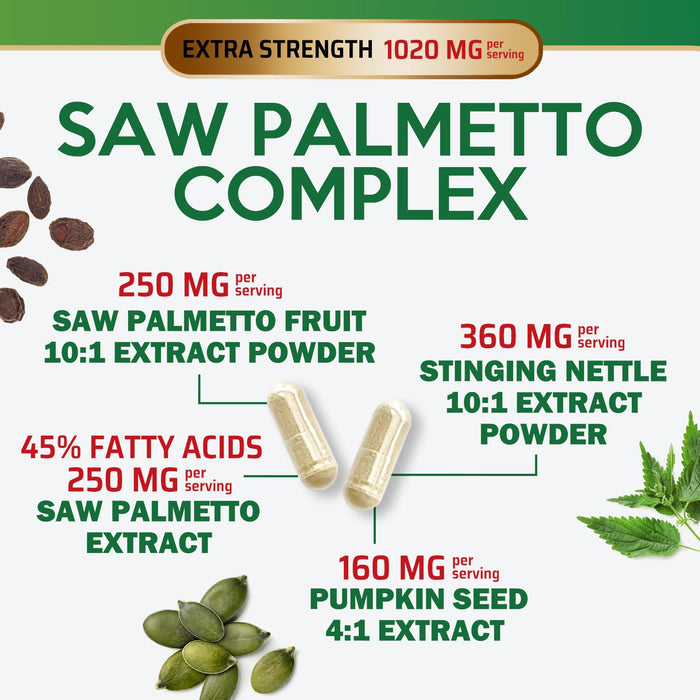 Saw Palmetto 1000 mg - 60 Capsules