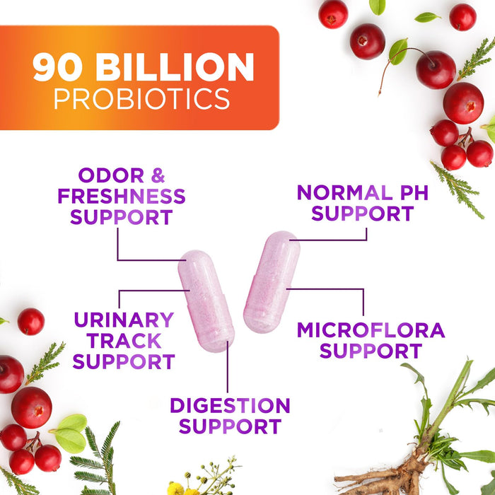 Women's Probiotic + Cranberry & Prebiotics 90 Billion CFU - 120 Capsules