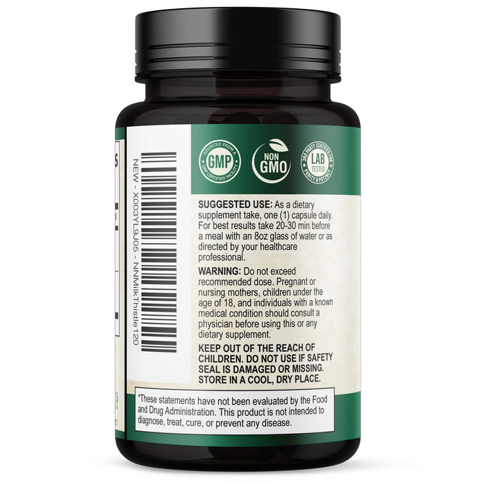 Milk Thistle Extract - Liver Cleanse Detox & Repair Formula with Dandelion Extract 1000mg - Herbal Liver Supplement - Nature's Milk Thistle w/Silymarin Marianum, Supports Liver Health - 120 Capsules