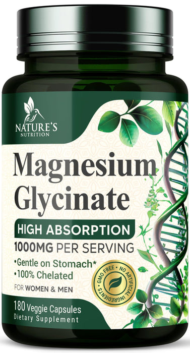 Magnesium Glycinate 1000 mg - 180 Capsules