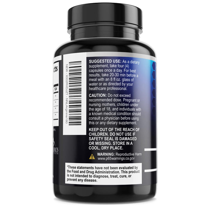 Nitric Oxide Booster Extra Strength 3000mg - L Arginine 3X Strength Nitric Oxide Supplements for Men and Women, Citrulline, Supports Muscle, Heart Health & Energy Supplement, Non-GMO - 180 Capsules