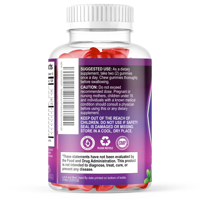 Probiotics for Women Gummies with Cranberry - 6 Premium Strains for PH Balance, Digestive Health, Vaginal & Immune Support, 3 Billion CFU, Women's Probiotic Gummy for Feminine Health - 120 Gummies
