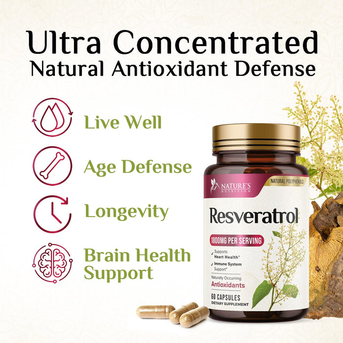 Resveratrol 1800 mg - 60 Capsules