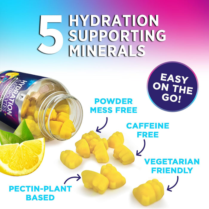 Electrolyte Gummies - Lemon, 60 Gummies