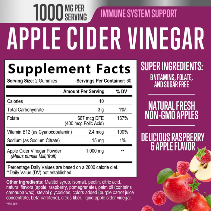 Apple Cider Vinegar Supplement Facts