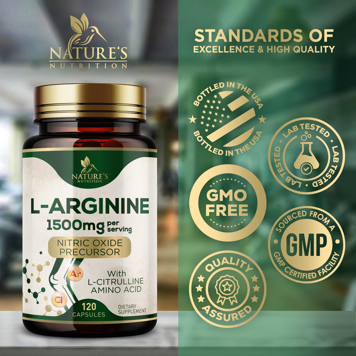 L-Arginine 1000 mg - 120 Capsules