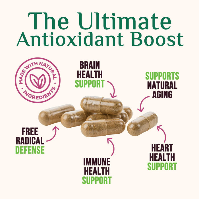 Resveratrol Supplement 1800mg - Extra Strength Antioxidants for Healthy Aging & Immune Support - Heart Health & Cellular Energy Support - Non-GMO, Bioavailable Trans-Resveratrol - 60 Vegan Capsules
