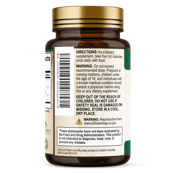 Ashwagandha Capsules for Women & Men - 2100mg Ashwagandha Supplement, Natural Antioxidant Support, Ashwa Root Extract, Extra Strength Calm Support with Black Pepper, Vegan & Gluten Free - 180 Capsules
