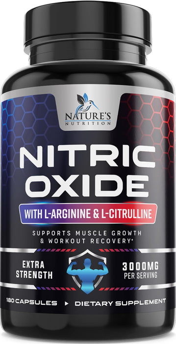 Nitric Oxide Support 3000 mg - 180 Capsules