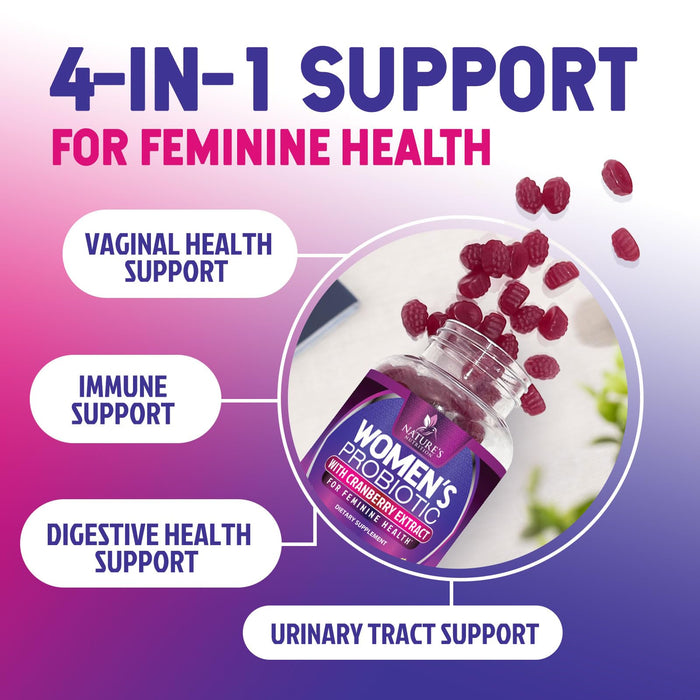 Women's Probiotic + Cranberry 3 Billion CFU - 60 Gummies