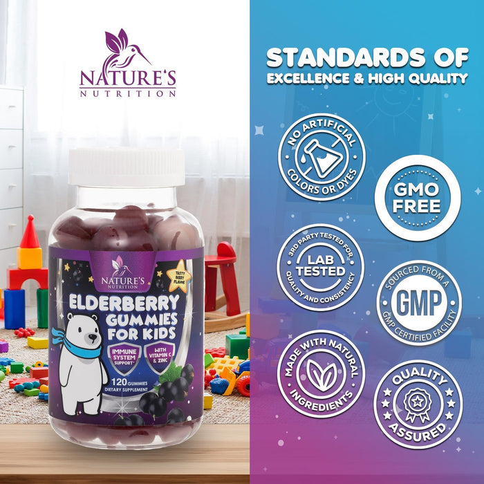 Kids' Elderberry Immune Gummies - 120 Gummies