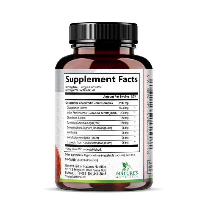 Glucosamine Chondroitin MSM 2100 mg - 60 Capsules