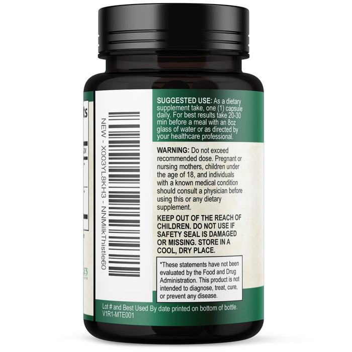 Milk Thistle Extract - Liver Cleanse Detox & Repair Formula with Dandelion Extract 1000mg - Herbal Liver Supplement - Nature's Milk Thistle w/Silymarin Marianum, Supports Liver Health - 60 Capsules