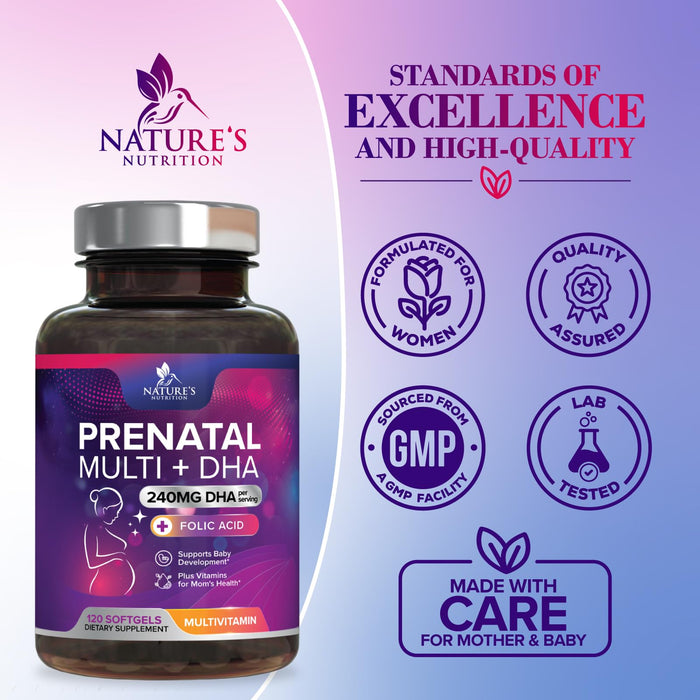 Prenatal Multivitamin + Folic Acid & DHA - 120 Softgels