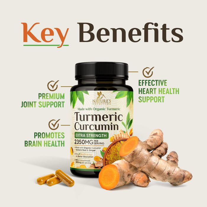 Turmeric Curcumin + Ginger & Black Pepper 1750 mg - 120 Count