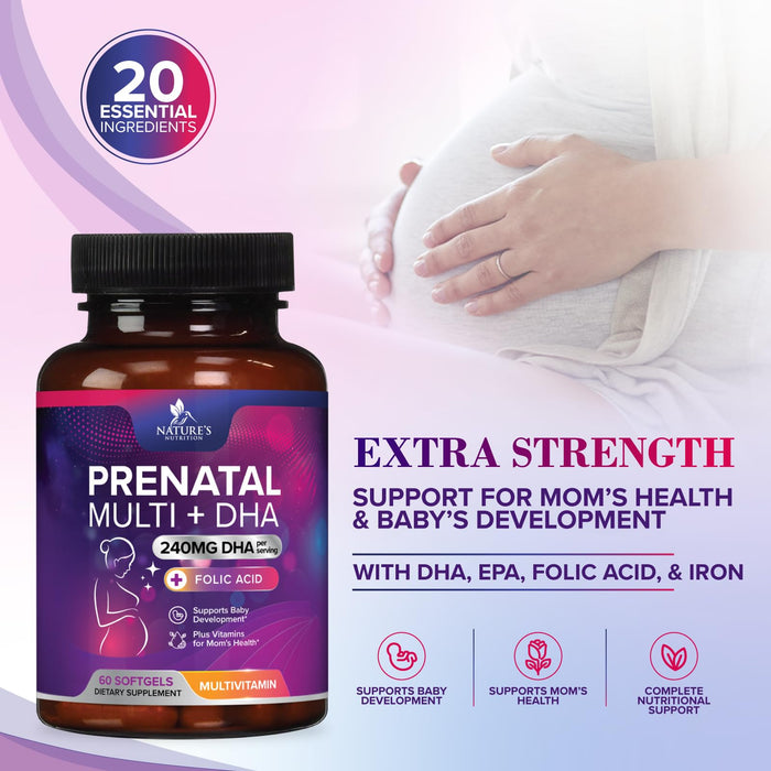 Prenatal Multivitamin + Folic Acid & DHA - 120 Softgels
