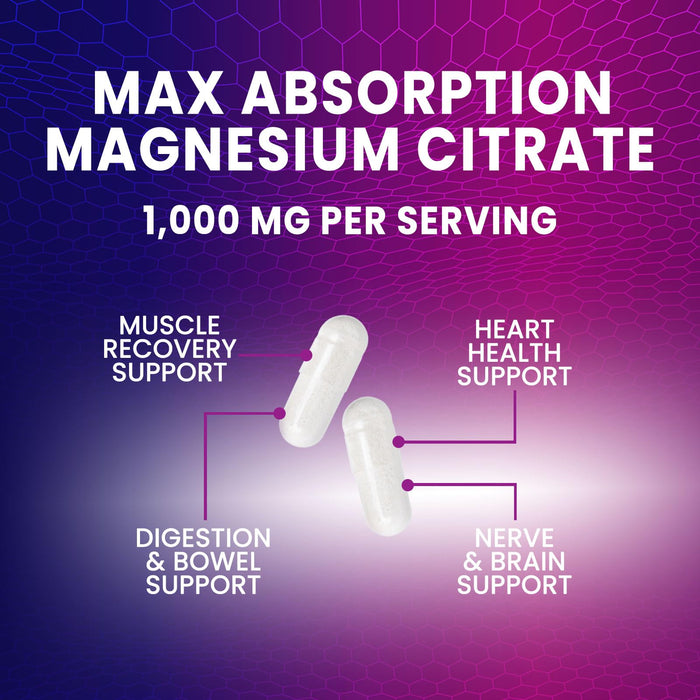 Magnesium Citrate 1000 mg - 120 Capsules