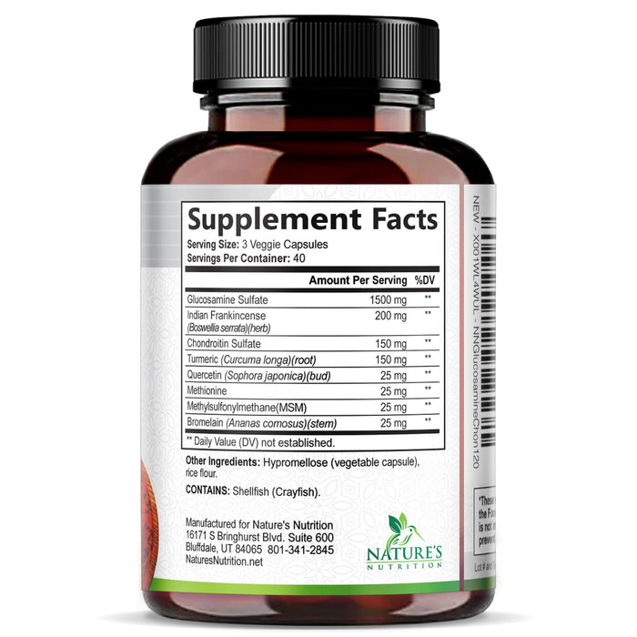 Glucosamine Chondroitin MSM 2100 mg - 120 Capsules