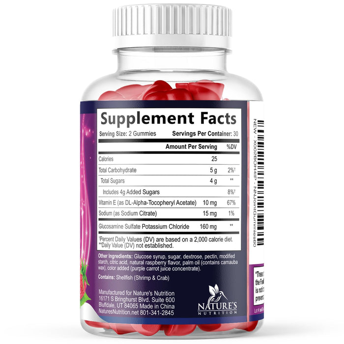 Joint Support Gummies + Glucosamine & Vitamin E - 60 Gummies