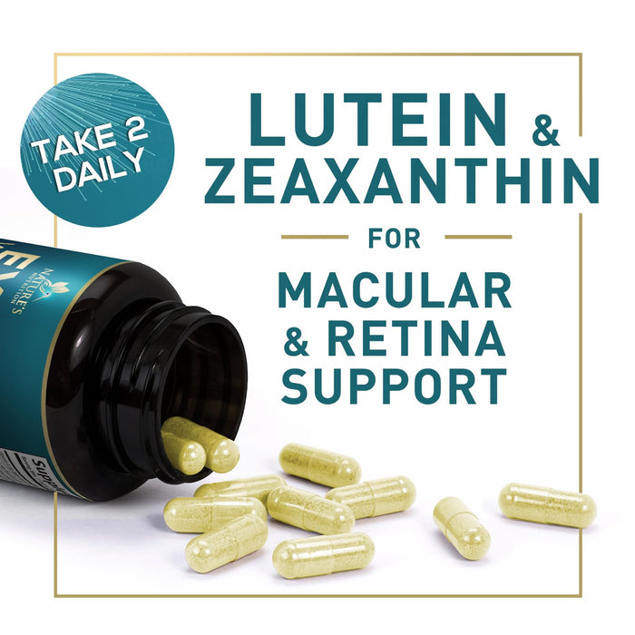 Eye Vitamins & Mineral Supplement - Contains Lutein, Zinc, Vitamins C, E & Zeaxanthin - Supports Eye Strain, Vision Macular Health & Dry Eyes for Seniors with Lycopene, Gluten Free - 60 Capsules