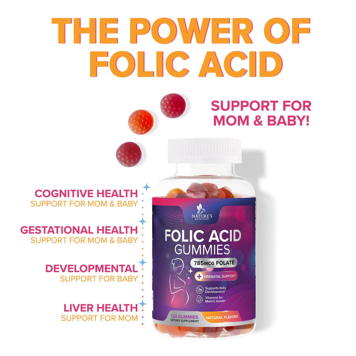 Folic Acid 785 mcg - 120 Gummies