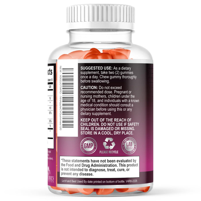 Apple Cider Vinegar Gummies for Weight Loss 1000mg - Vegan Apple Vinegar Gummy for Detox & Cleanse, ACV Supplement Pills, Vitamin B12, Sugar Free ACV Gummy, Non-GMO, Nature's Nutrition - 120 Gummies