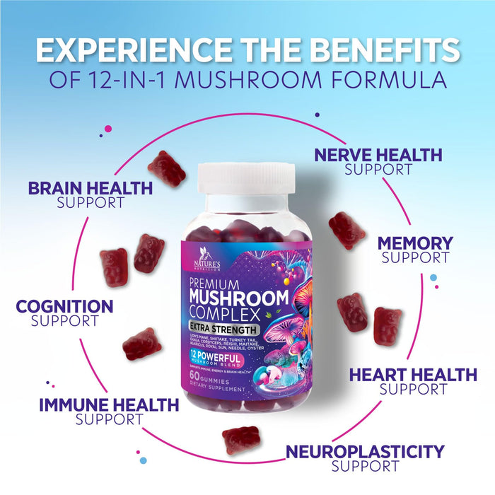 Mushroom Complex Gummies 12-in-1 - 60 Gummies