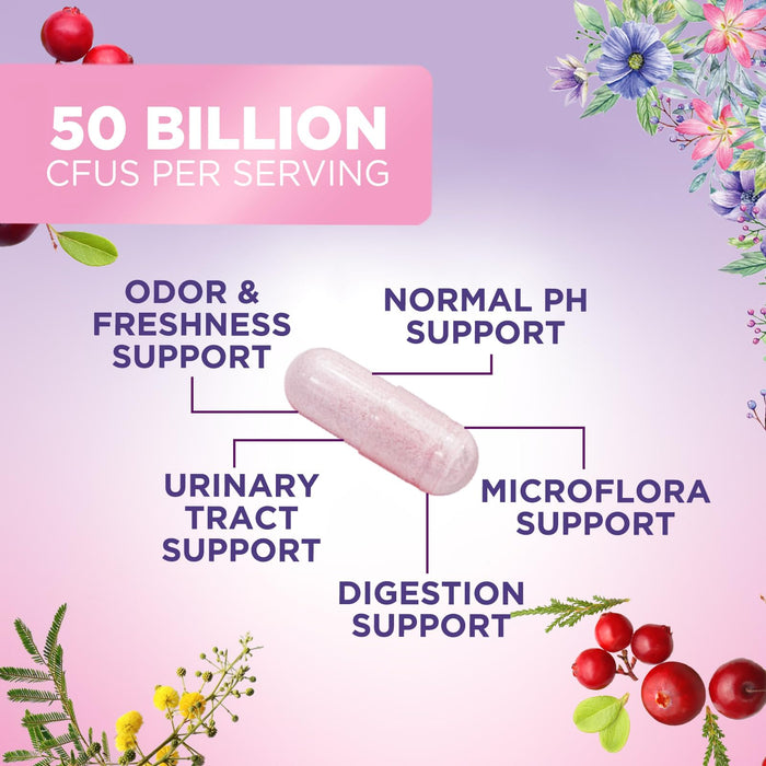 Women's Probiotic + Prebiotics 50 Billion CFU - 60 Capsules