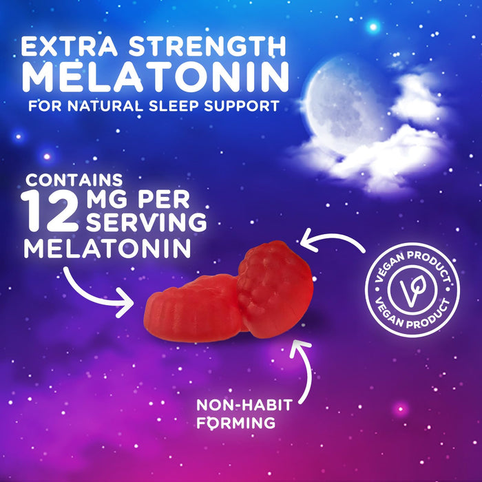 Melatonin Sleep Gummies 12 mg - 60 Gummies