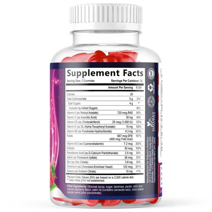 Multivitamin for Men - Daily Mens Multivitamins & Multiminerals with Vitamin D, Vitamin C, B12 Zinc & More - Energy, Memory, Focus & Immune Health Support - Essential for Men Over 40 - 60 Gummies
