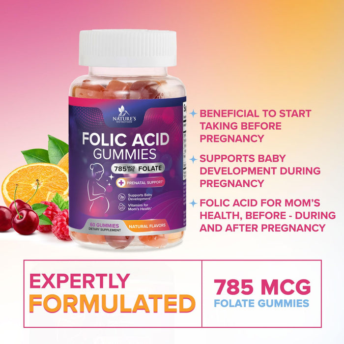 Folic Acid 785 mcg - 60 Gummies