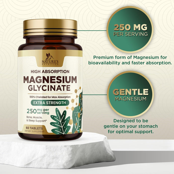 Magnesium Glycinate 250 mg - 60 Count