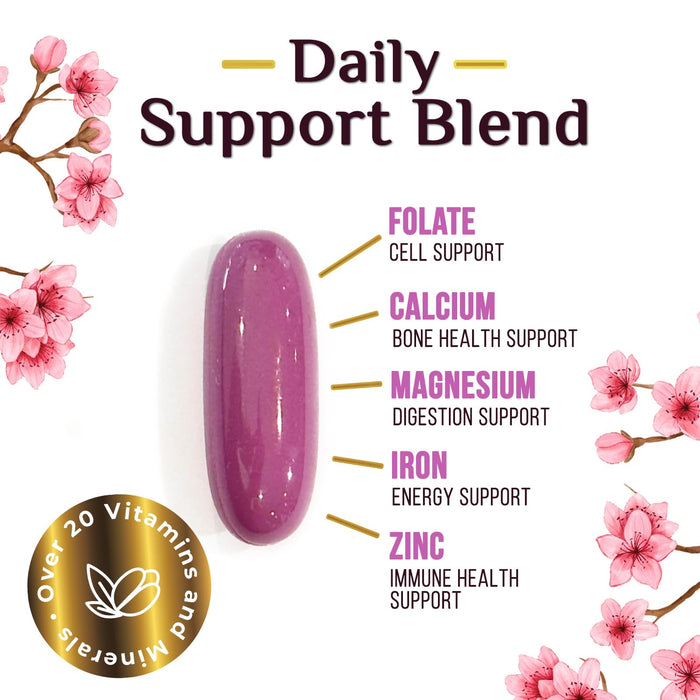 Multivitamin for Women with Iron, Calcium, Zinc, Vitamin A, C, D, E, & B Vitamins for Bone, Skin & Immune Health Support, Nature's Daily Womens Multivitamins for Women's Energy & Health, 120 Softgels