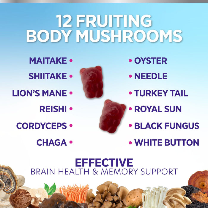Mushroom Complex Gummies 12-in-1 - 60 Gummies