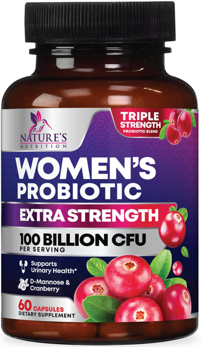Probiotics for Women - 90 Billion CFU 16 Probiotic Strains with Cranberry, Vaginal Probiotics with Prebiotics PH, Digestive, UT, Immune, & Feminine Health Support, Pro Biotics for Women, 60 Capsules