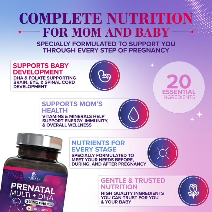 Prenatal Multivitamin + Folic Acid & DHA - 120 Softgels