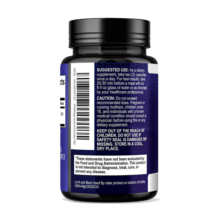 Magnesium Citrate 1000 mg - 180 Capsules