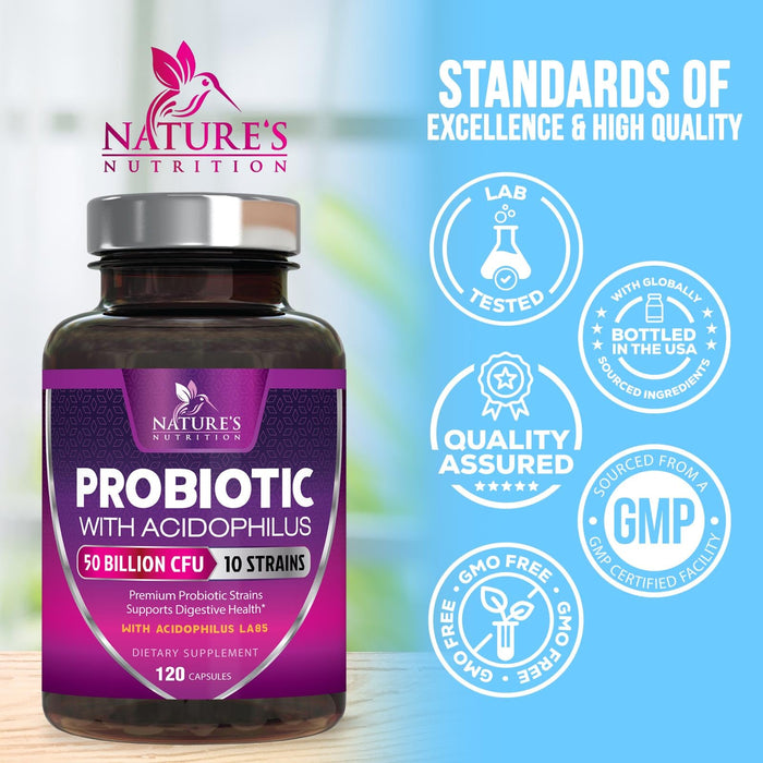 Probiotic + Prebiotics 50 Billion CFU - 120 Capsules