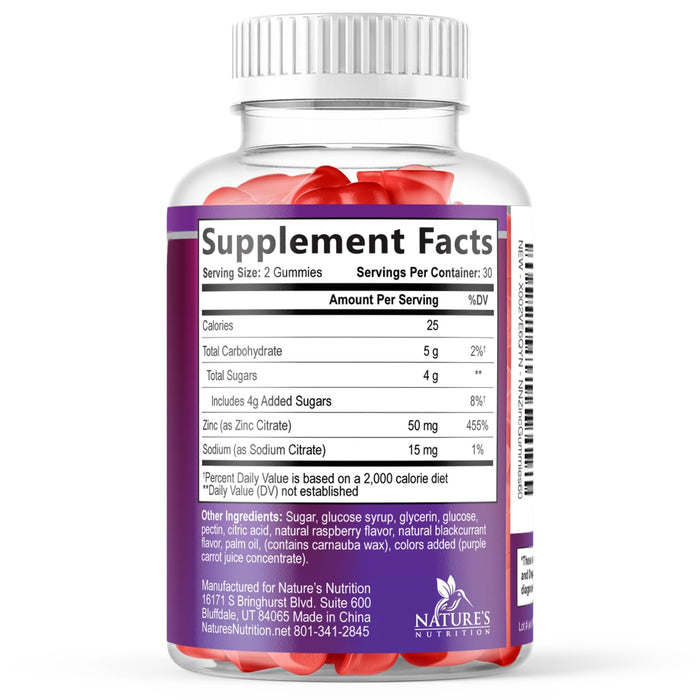 Zinc 50 mg - Berry, 60 Gummies
