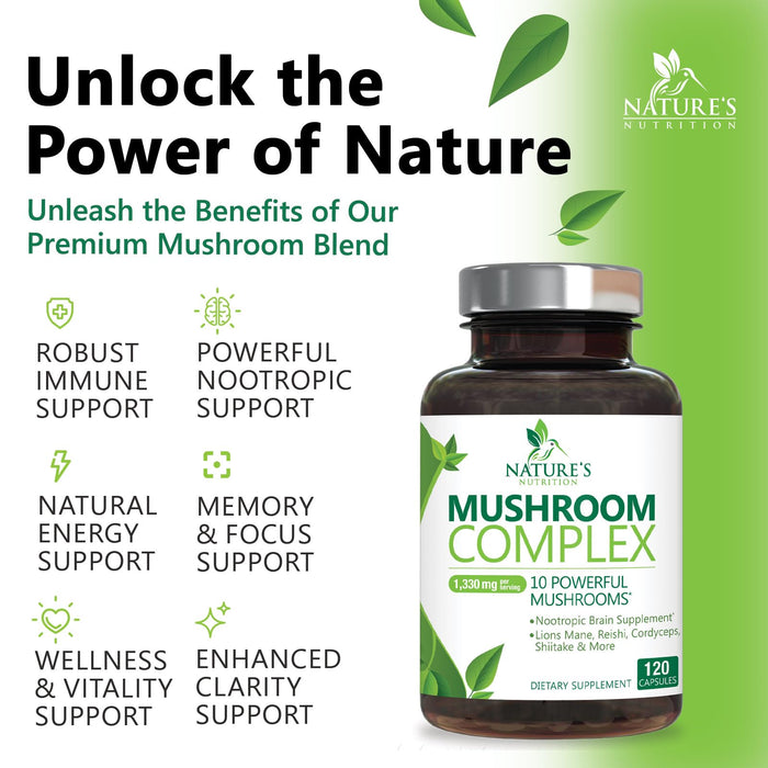 Mushroom Complex 10-in-1 1330 mg - 120 Capsules