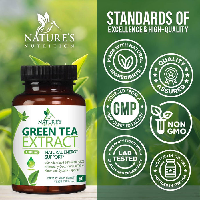 Green Tea Extract 1000 mg - 60 Capsules