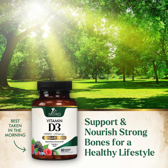 Vitamin D3 5000 IU - 60 Chewable Tablets