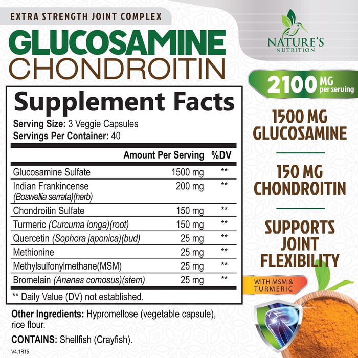 Glucosamine Chondroitin MSM 2100 mg - 120 Capsules
