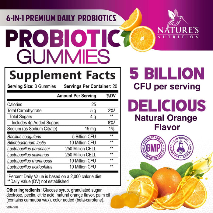 Probiotic 5 Billion CFU - 60 Gummies