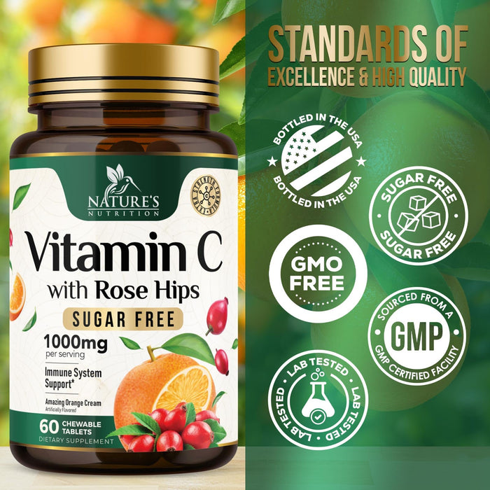 Vitamin C 1000 mg - 60 Chewable Tablets