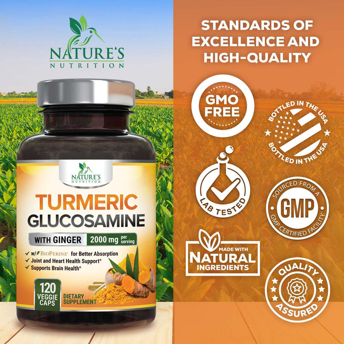 Turmeric Curcumin + Ginger & Black Pepper 2000 mg - 120 Capsules