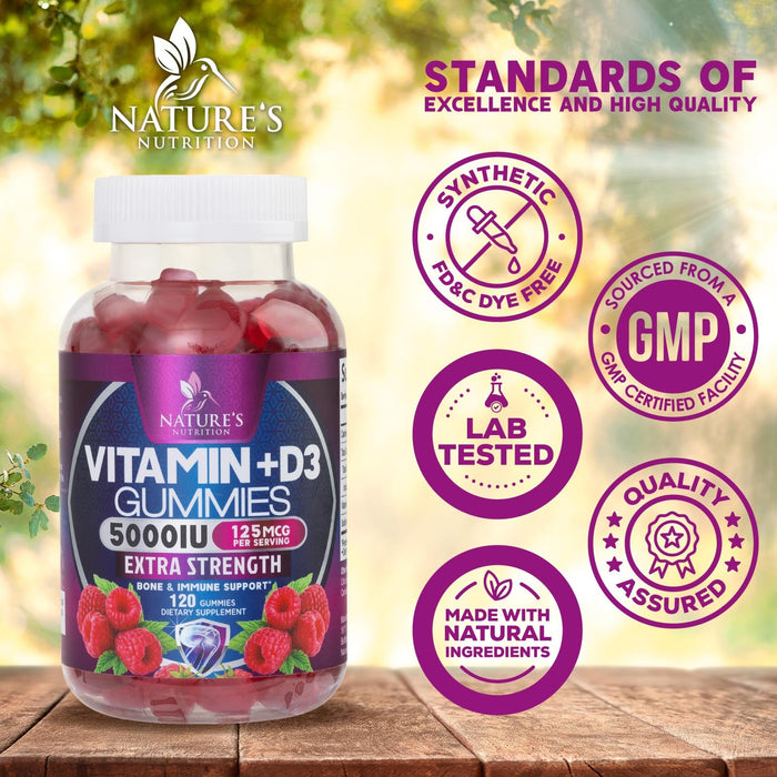 Vitamin D3 5000 IU - 120 Gummies