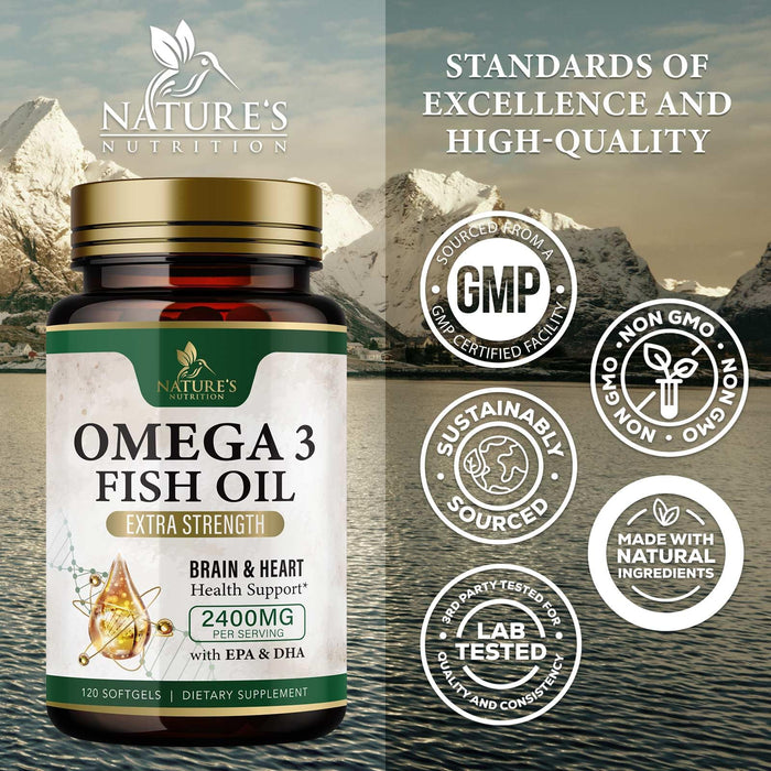 Omega-3 Fish Oil 2400 mg - 120 Softgels