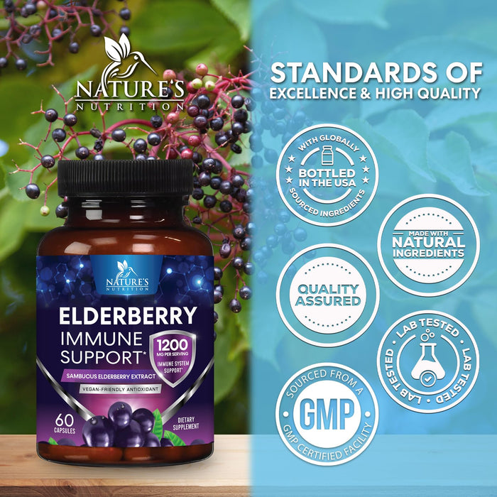 Elderberry 1200 mg - 60 Capsules