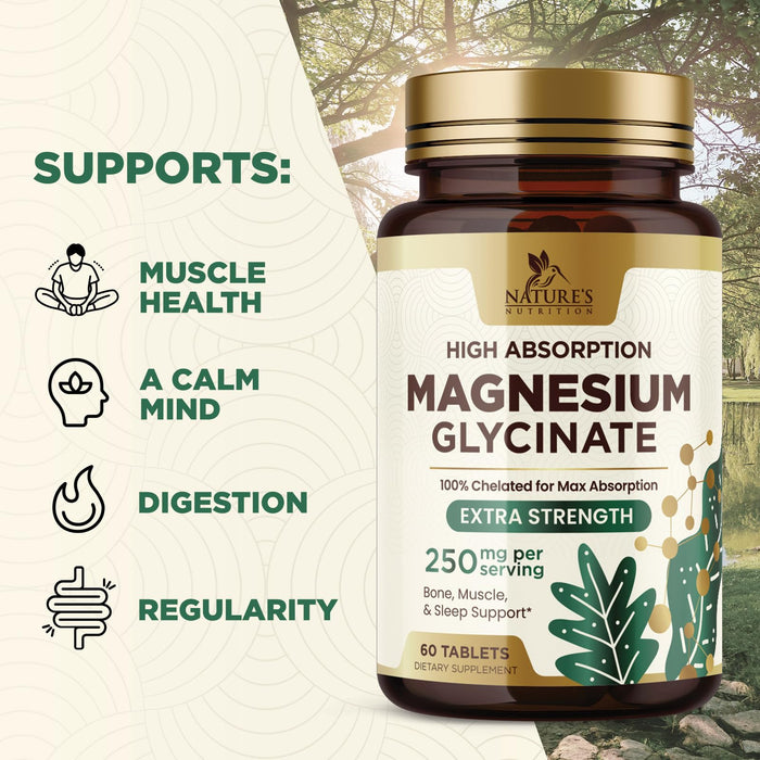 Magnesium Glycinate 250 mg - 60 Count